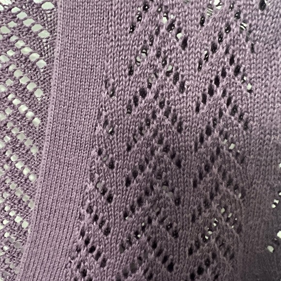 J. Crew purple wool blend lined short skirt. Ann Taylor XS coordinating sweater - Picture 3 of 7